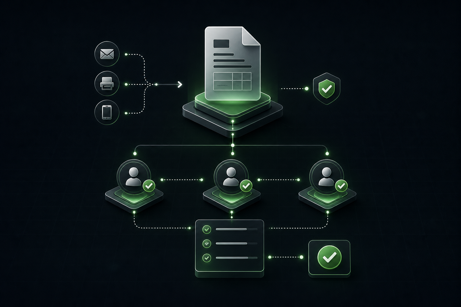Document workflow infographic