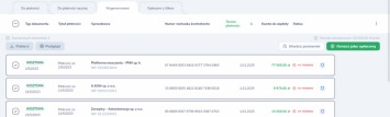 Lista płatności w Altera.app